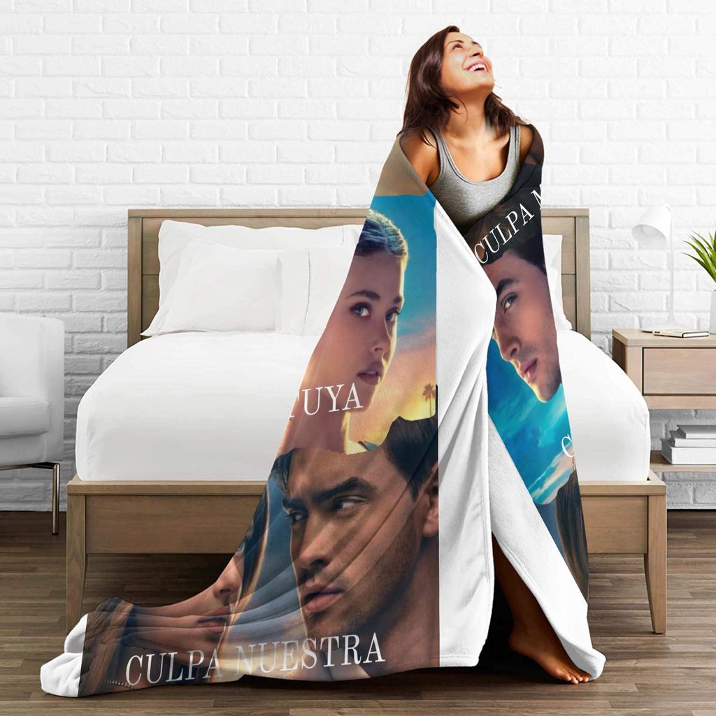 Coperta Invernale Morbida e Comoda Culpa Mia per Camera da Letto Ragazze Coperta in Flanella Copriletto