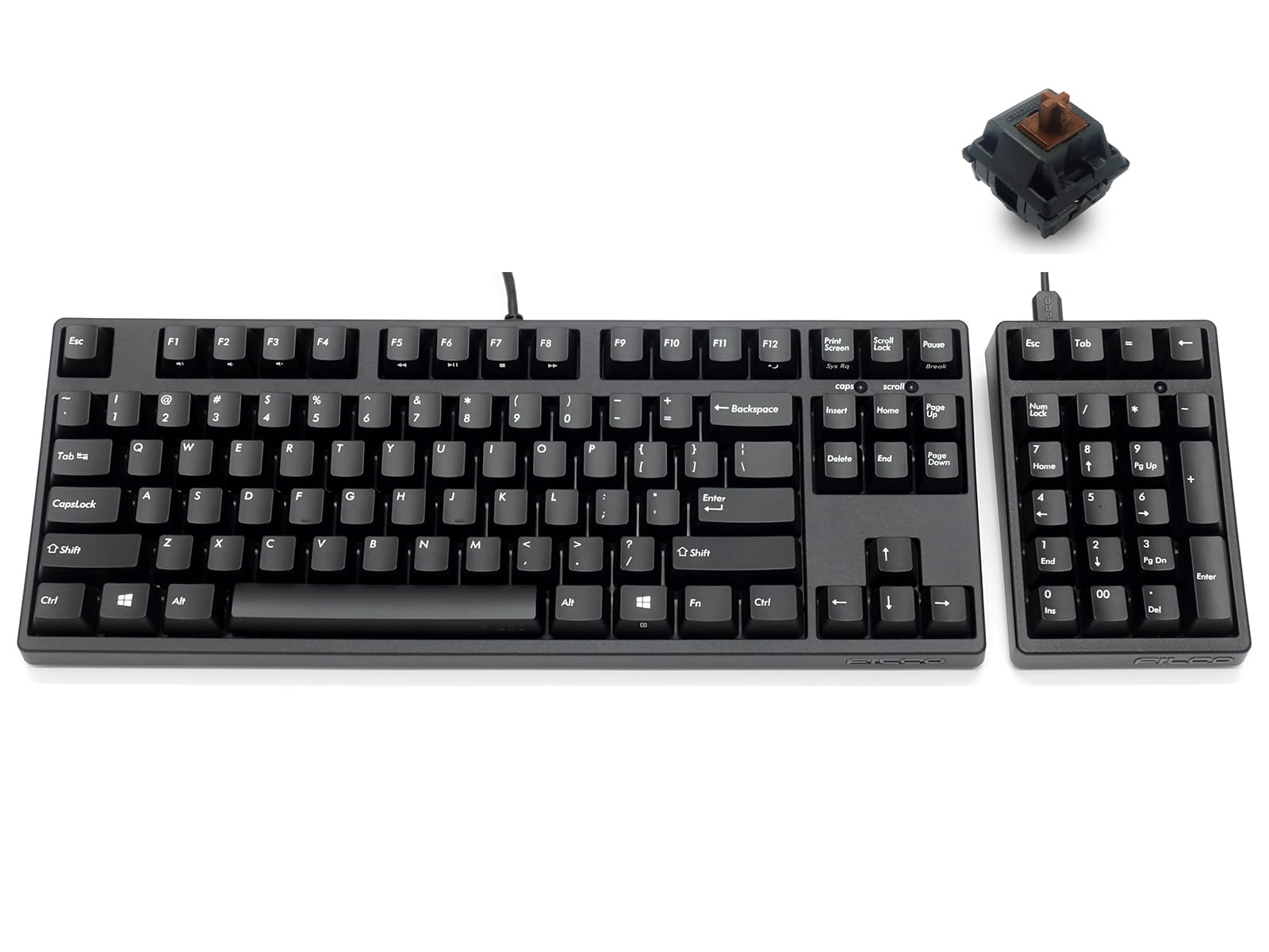 

FILCO Majestouch TKSP Office English Brown Tenkeyless Numeric Black PBT 2 Color Molded Media NumLock Type Set, Layout, Axis, Keyboard, Keypad, чорний