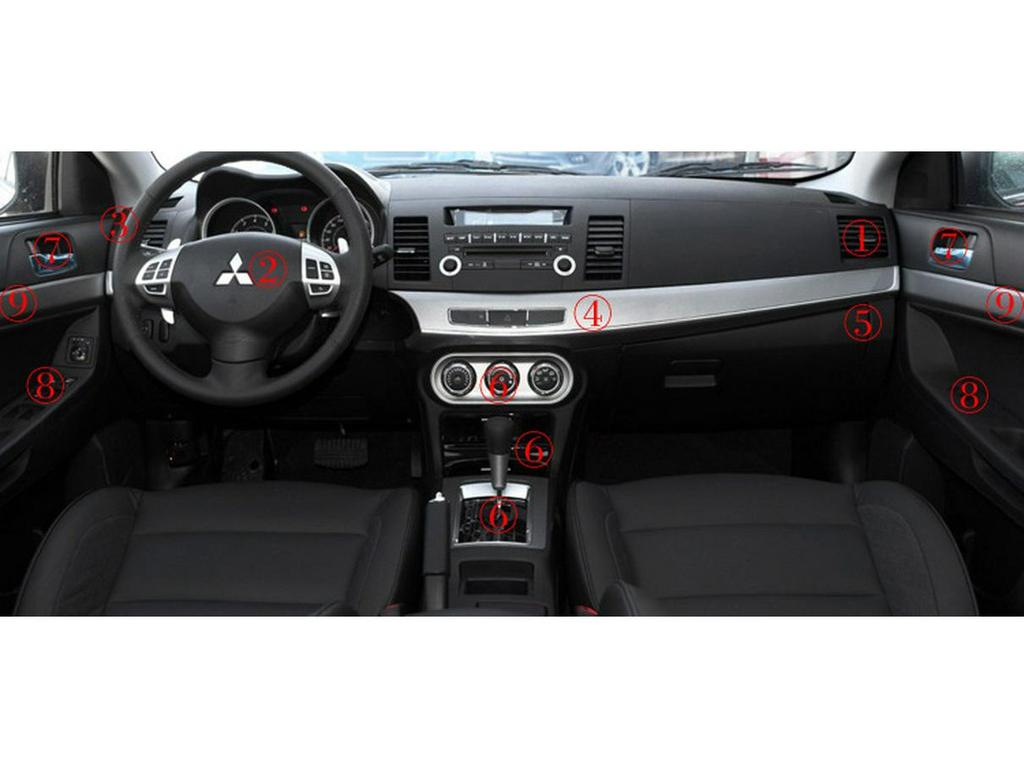 Lancer Interior Carbon Fiber Console & Shift Stickers