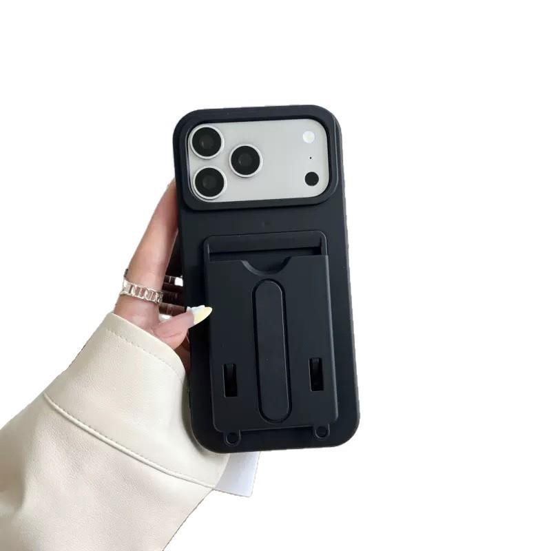 Colorful Card Bag Is Suitable for Apple 17promax Anti-drop Mobile Phone Case iPhone12 Pluggable Card Case.