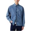 Levis FW24 Wellthread Series Solid Color Casual Front Single Pocket Button-Down Long Sleeve Denim Jacket Men jackets Light-Indigo A9191-0000