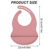 Color Kids 1PCS Silicone Baby Bib Adjustable Waterproof Feeding Bib BPA Free Soft Drool Bib Newborn Essentials Saliva Towel