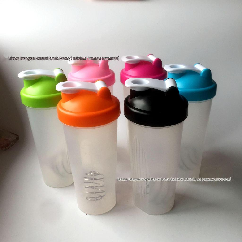 600ml Shaker Bottle with Mixing Ball - Food Grade Sports Water Bottle 20oz