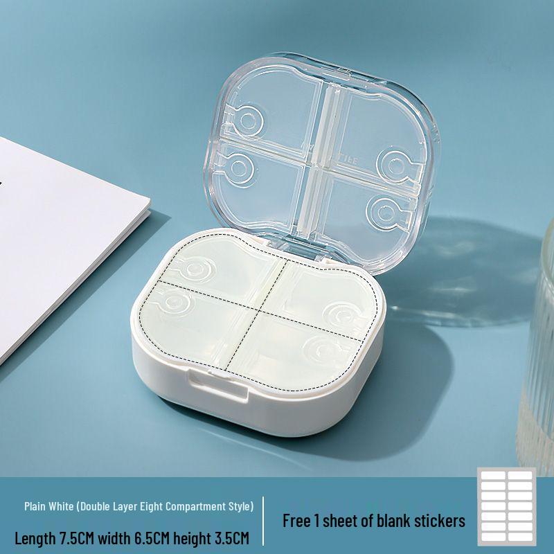Compact, Moisture-Proof Pill Box for Daily Medication - 3 Times a Day, 7-Day Organizer
