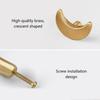 2er-Pack Mondförmige Schrankknöpfe Messing Türknöpfe Dekorative Kommode Schrankgriffe Zuggriffe Schrank Kleiderschrank Möbelbeschläge für Zuhause Küche