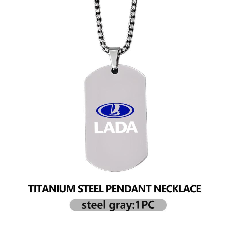 For Lada Car Logo Necklace Stainless Steel Hang Tag Necklace Fashion Pendant Accessories Largus Priora Vesta Niva Samara Kalina NN62