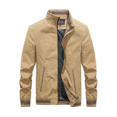 Fleece-lined Thick Cotton Washed Jacket Men's Coat Autumn and Winter New Jacket Stand Collar Casual Men's Jackets