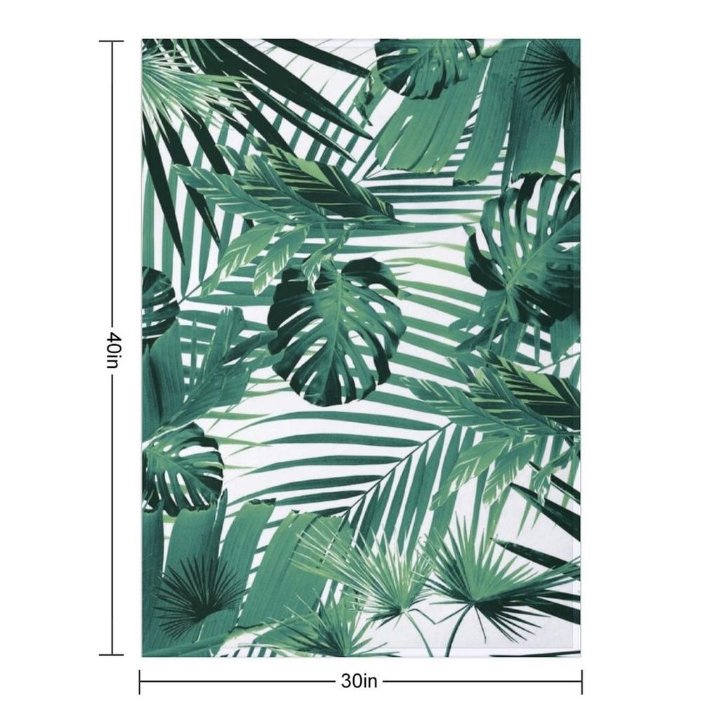 Tropical Jungle Leaves Siesta #5 #tropical #decor #art Throw Blanket Weighted Custom Thin Bed Fashionable Blankets
