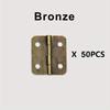 50pcs Mini Hinge Retro Decoration Hinges with Screw For Crafts Wooden Box Jewelry Chest Cabinet