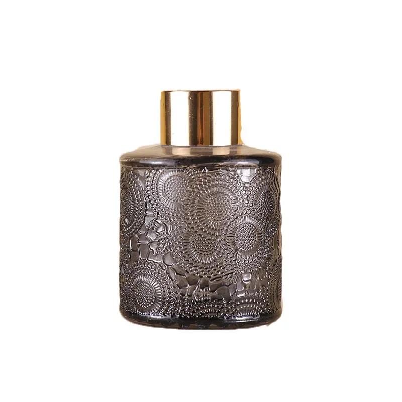 Sun Flower Relief Perfume Bottle Colorful Bathroom Modern Decor Glass Bottles Hotel Study Aromatherapy Dispenser Small Bottle