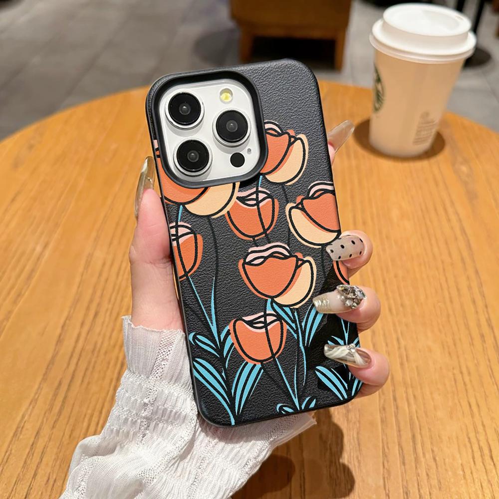 

Ns Wind Flower Pattern Phone Case For Iphone 17 14 Pro Max 11 13 15 12 16 17E 16E Hd Anti-Slip Flexible Bumper Cover Fundas iphone 16 чёрный
