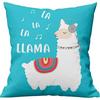Super Cute Cartoon Linen Pillow Case Digital Printed Cushion Sofa Bed Pillow Simple