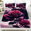 1PC Floral Bed Sheet Soft Digital Print Fitted Sheet Without Pillowcase Christmas Gift For Women Bedroom Decor Bed Linen
