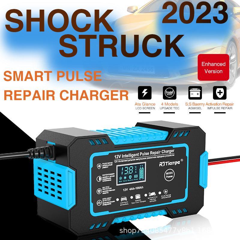 12V Smart Pulse Repair Charger for Lead-Acid Motorcycle and Car Batteries Green Australia Standard