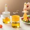High-Temperature Resistant Glass Oil Bottle with Silicone Brush: Kitchen and Barbecue Tool