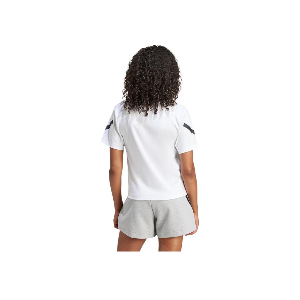Adidas Z.N.E. Crew Neck Pullover Short Sleeve T-Shirt Women Tops White JE7857