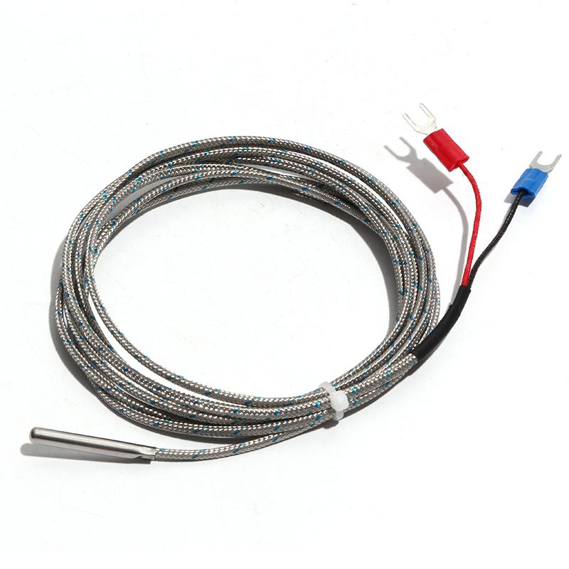 Sondă de temperatură cu termocuplu de tip K 1M Sârmă ecranată metalică rezistentă la temperaturi înalte Sondă simplă goală îndrăzneață