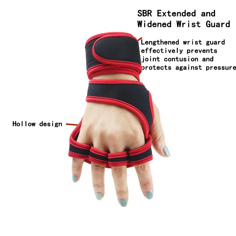 Half Finger Fitness Gloves with Wrist Support for Men & Women – Perfect for Pull-ups, Dumbbells, Deadlifts, and Barbell Protection