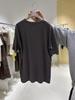 Plus Size Korean Dongdaemun Printed Cotton T-Shirt - Casual, Trendy, Loose Fit, Short Sleeve for Women