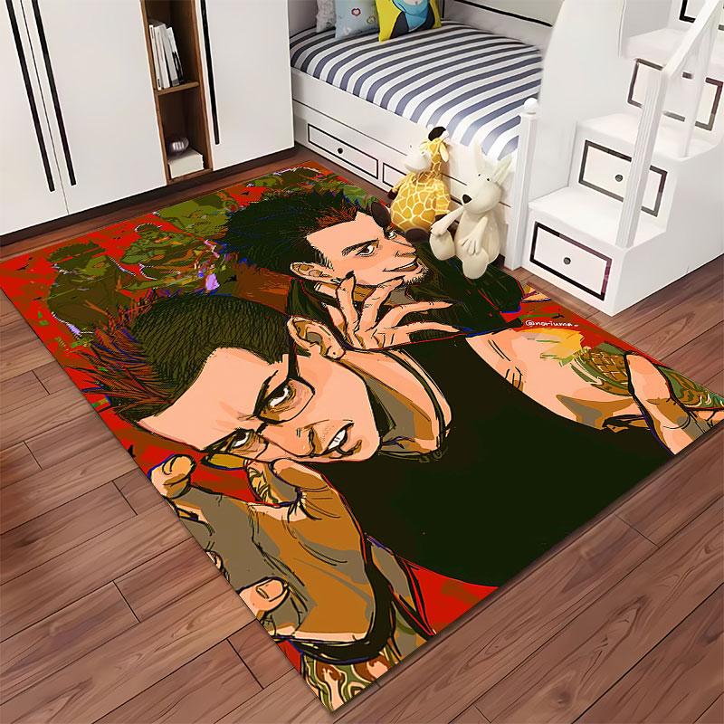 "Bold Illustrated Characters Design" suitable as a non-slip mat for the living room or bedroom sofa