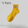 5 Pairs of Spring and Autumn Boys Pure Cotton Deodorant Sports 7a Antibacterial Youth Socks