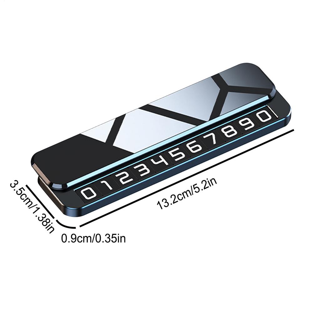 Universal Metal Car Temporary Parking Card Sliding Hiding Display Phone Number Plate Park Stop In Car-styling Auto Accessories
