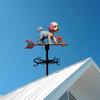 Metal Weather Vane Wind Indicator Rustic Style Dog Wind Vane Rooftop Decoration Outdoor Shed Ornament for Garden Yard Decor
