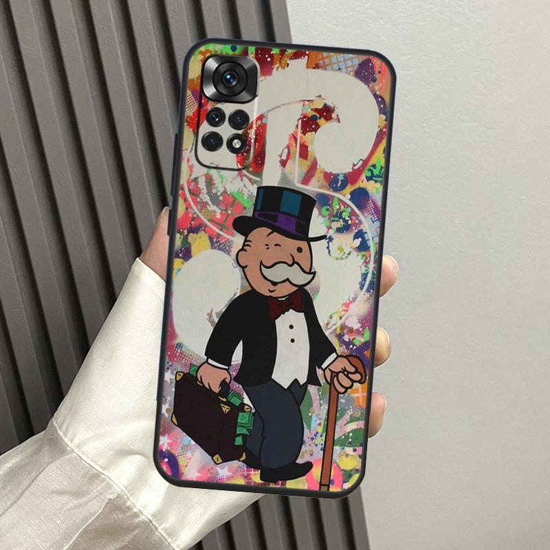 Cartoon Dollar Monopolys Case For Xiaomi Redmi Note 11 11S 10 10S 9 9S 8 12 Pro Redmi 9 10 12C 9C 9T 10A 10C Cover