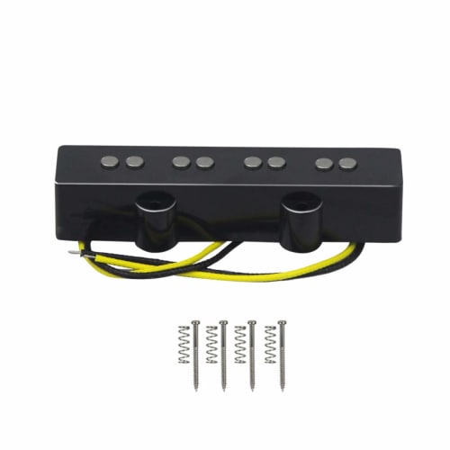 FLEOR Alnico 5 Jazz Bass Pickup Bridge Pickup Fits 4-String Fender Jazz Bass Guitar Pickup Parts
