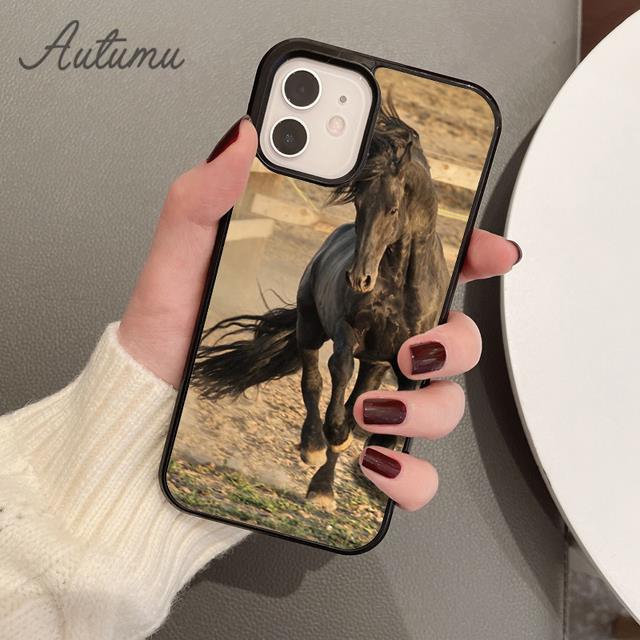 Beautiful Horses Sunset Phone Case for iPhone 11 12 13 14 Pro Max Mini XR XS SE 2020 7 8 Plus Samsung Galaxy S21 S22 Shell