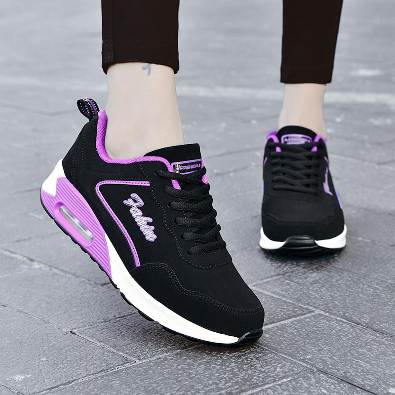 Autumn New Sports Shoes Air Cushion Running Shoes Leather Surface Casual Shoes Sports Running Shoes