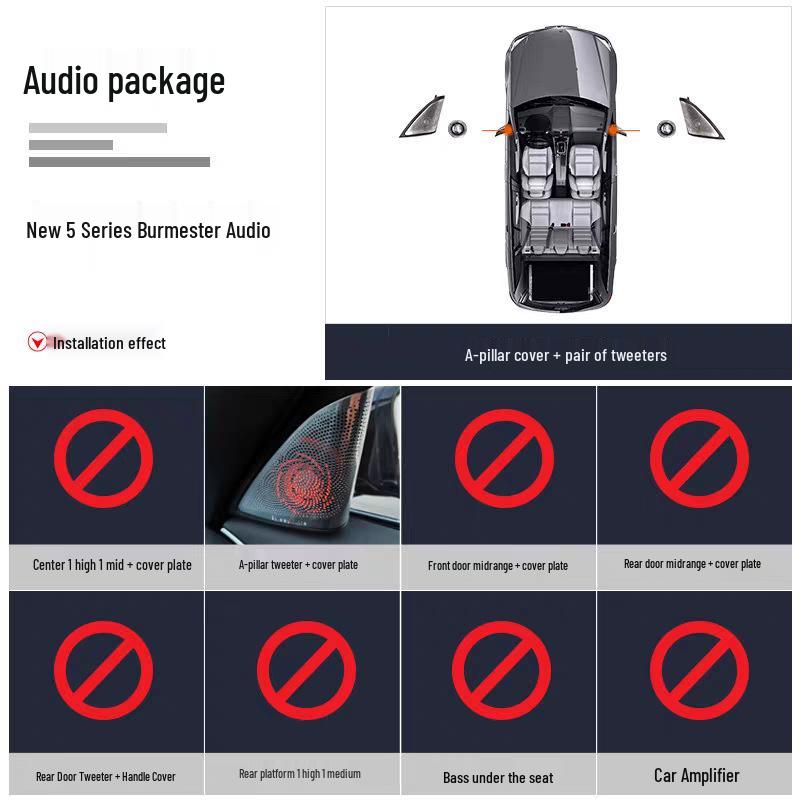 BMW Bowers & Wilkins Tweeter Speaker A-Pillar Luminous Cover Upgrade