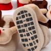 Baby Christmas Socks Santa Claus Snowman Reindeer Plush Knit Socks Non-Slip Crib Shoes for Infant Boys Girls First Xmas Outfits Toddler Gift