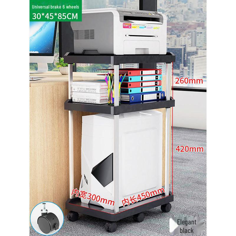 Universal Portable Computer Host Stand with Wheels, Moisture-Proof Elevated Design for Home or Office