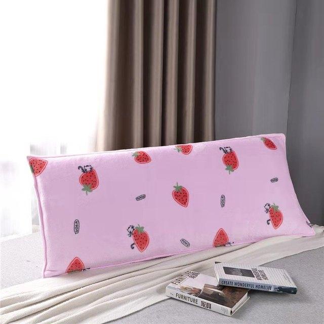 Flannel Double Pillowcase Winter Warm Coral Fleece Long Pillow Case
