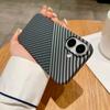 Luxury Carbon Fiber Kevlar Pattern For Magsafe Magnetic Case For iPhone 17 Air 16 15 14 Plus 13 12 11 Pro Max Shockproof Cover