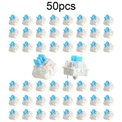 50 Stück Mechanischer Tastaturschalter Ersatz 3-Pin Taktil Klickend Schalter Plattenmontiert Kompatibel mit Style Tastaturen