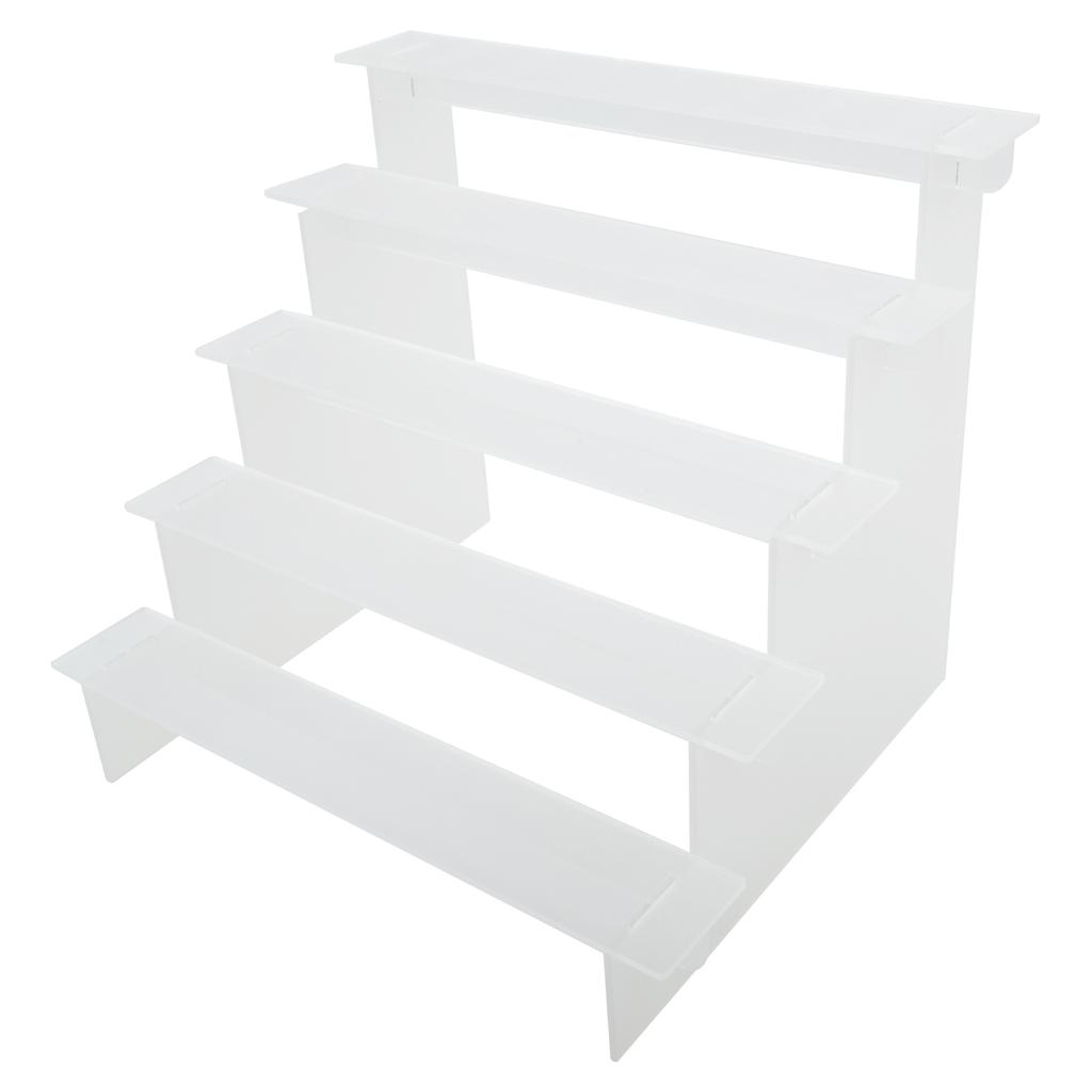 1-5 Tier Acrylic Display Stand Clear Display Riser Rack For Cupcake Perfume Doll Décor Organizer Amiibo Funko POP Figures DC05