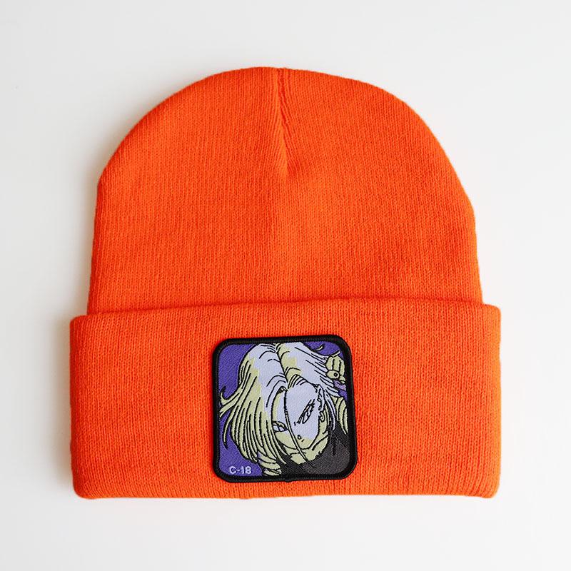 Anime Dragon Ball Character Knitted Hat, Woolen Hat, Hip-Hop Ski Pullover Hat