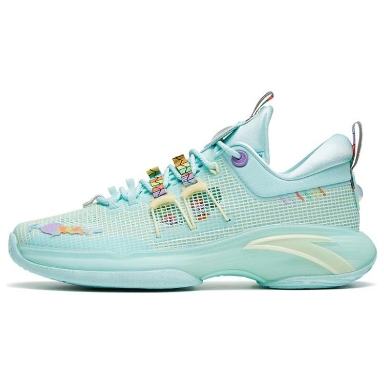 

Anta Nitrogen Technology Cushioning Slip Resistant Rebound Low top Basketball Shoes Men s Teal Hot Air Balloon 112321105-2 44