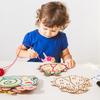 Wooden Lacing Toys Montessori Sensory Toys Sewing Cards Lacing Playing Game for Kid Preschool Learning Activity Fine Motor Skill