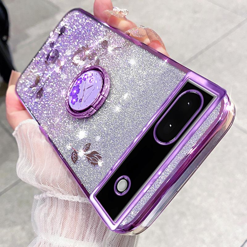 KADEM For Google Pixel 7a Cover TPU Gradient Phone Case with Ring Kickstand