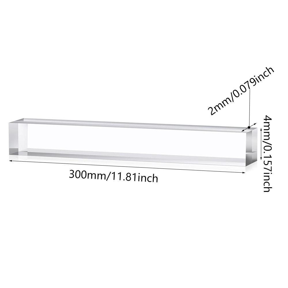 1pcs Transparents Square Acrylic Stick Bar, Clear for DIY Craft, Display Stand, Polished Edges, Multiple Sizes