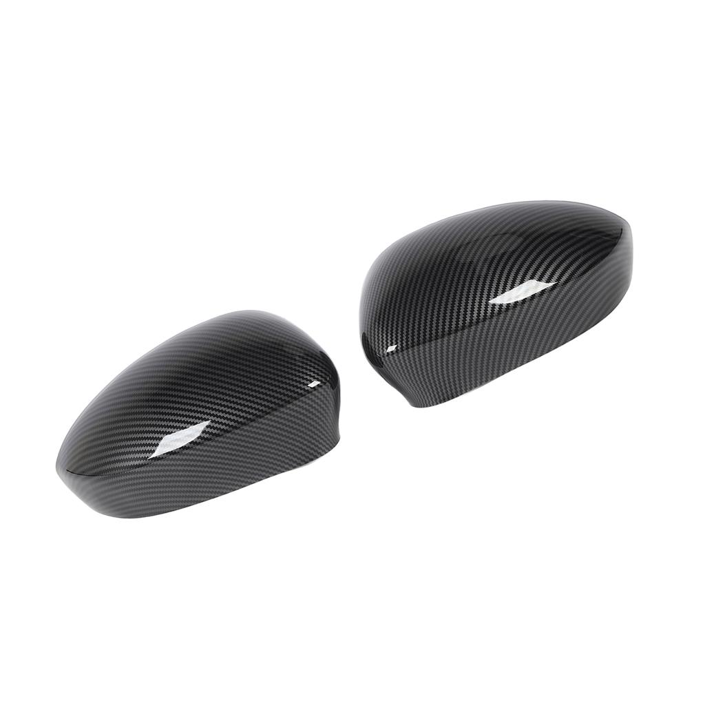 2 Pcs Door Side Rearview Mirror Cover Cap Left Right Wing Mirror Cover Replacement for Fiat 500 2007 To 2020 Carbon