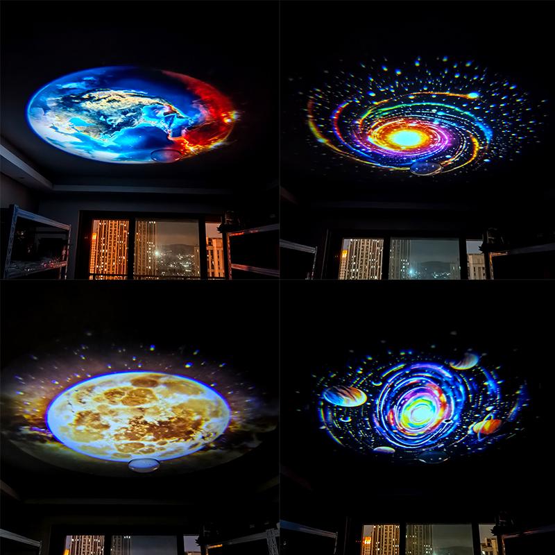 Galaxy Starry Sky Projector Moon Nebula Led Lamp Night Light Room Bedroom Decoration Kids Gifts
