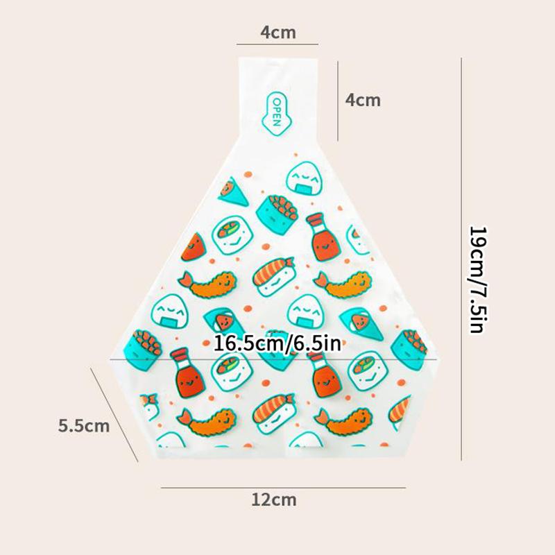 Triangle Rice And Vegetable Roll Packaging Paper Triangle Rice Ball Disposable Packaging Bag Sushi Bag Sushi Bento Accessories