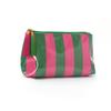 Pvc Striped Cosmetic Bag Makeup Bag With Fringe And Zipper Waterproof Travel Toiletry Bag Makeup Brush Case