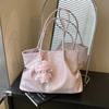 Soft Leather Tote Bag Large Capacity Solid Color Casual Shoulder Bag Minimalist Design For Work Women Lightweight Commut Handbag