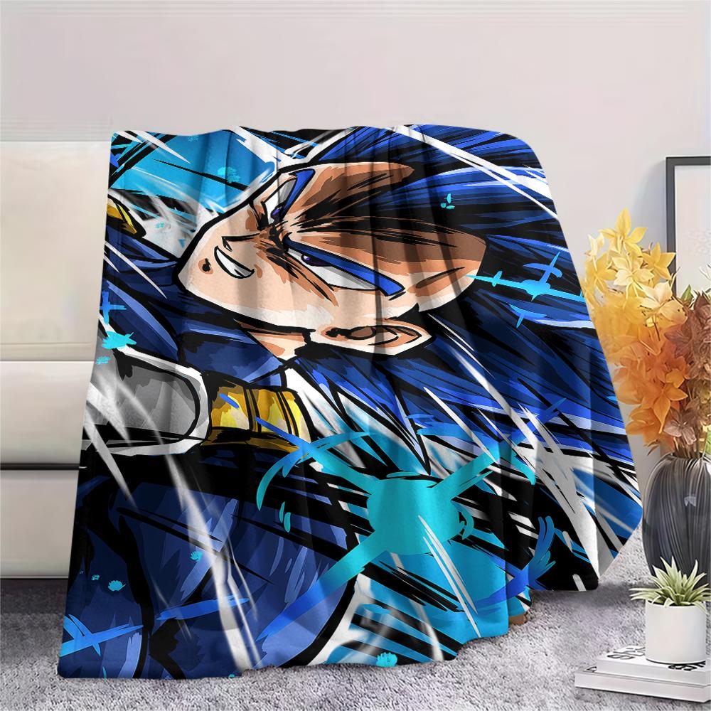 Coperta in Flanella con Stampa Personaggi Dragon Ball, Alta qualità Confortevole per Tutte le Stagioni, Arredamento per la Casa, Calore e Comfort, Perfetta per Regali di Natale