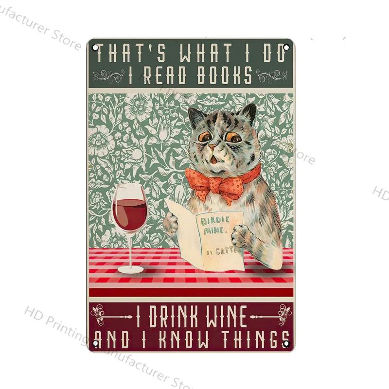 Cute Cat Wall Poster Pet Decor For Kitchen Vintage Tin Sign Metal Plates Home Decoration Modern Bar Accessory Restaurant Garden